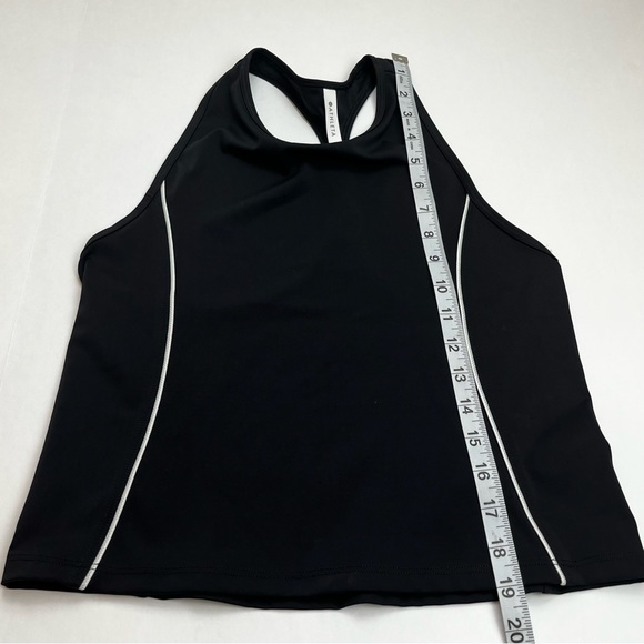 Athleta Lightning Tank Womens Size‎ Small Black Cropped Athletic Top Fitness Gym - Picture 7 of 8